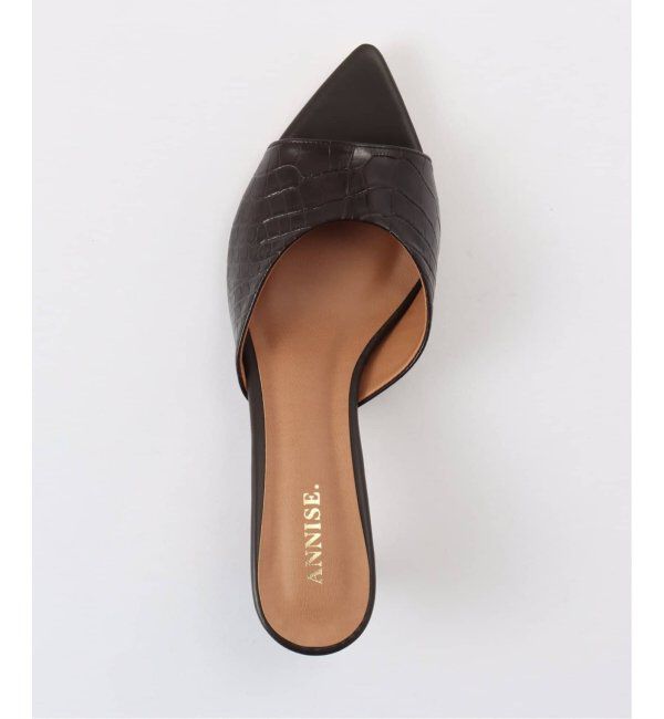  「《追加》ANNISE./アニス クロコパターンミュール」|サンダル|