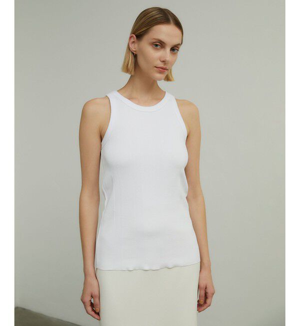 BEIGE,「CYRILLE / リブタンク」|タンクトップ|White