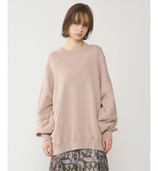 GRACE CONTINENTAL「ピグメントスエットトップ」|スウェット・ジャージ|ピンク