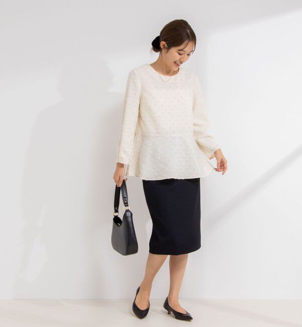 NOLLEY'S sophi「《セットアップ対応》ウォッシャブルウール調サージセミタイトスカート」|タイト|