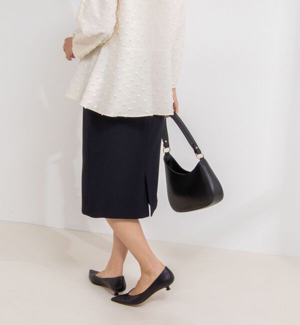 NOLLEY'S sophi「《セットアップ対応》ウォッシャブルウール調サージセミタイトスカート」|タイト|