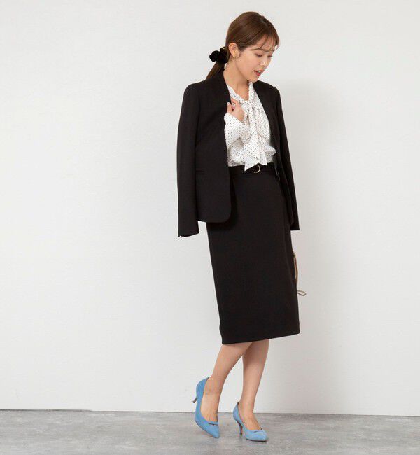 NOLLEY'S sophi「《セットアップ対応》ウォッシャブルウール調サージセミタイトスカート」|タイト|