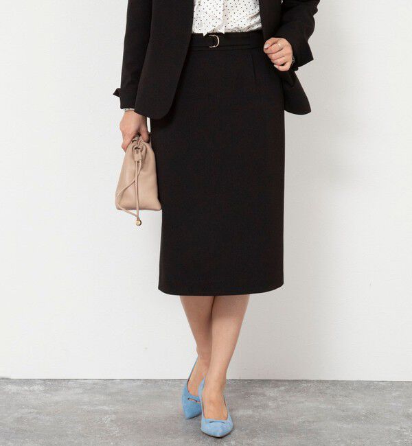 NOLLEY'S sophi「《セットアップ対応》ウォッシャブルウール調サージセミタイトスカート」|タイト|