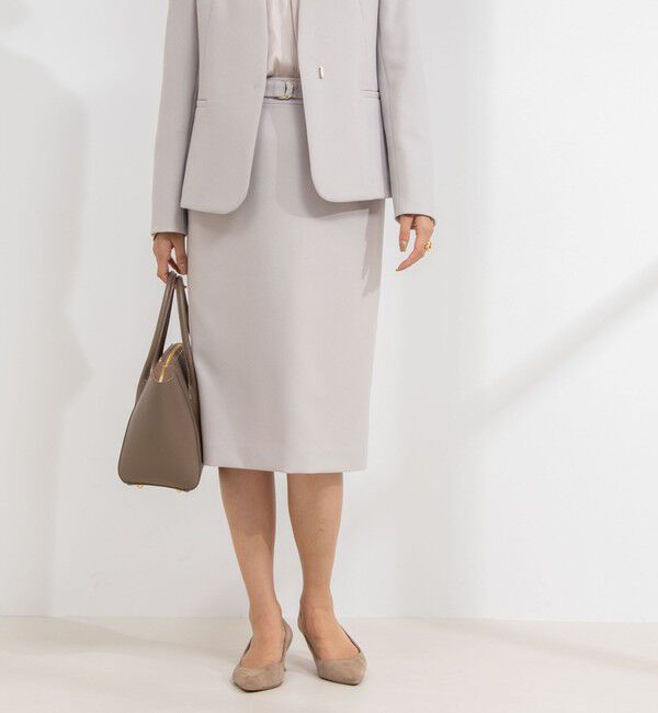 NOLLEY'S sophi「《セットアップ対応》ウォッシャブルウール調サージセミタイトスカート」|タイト|