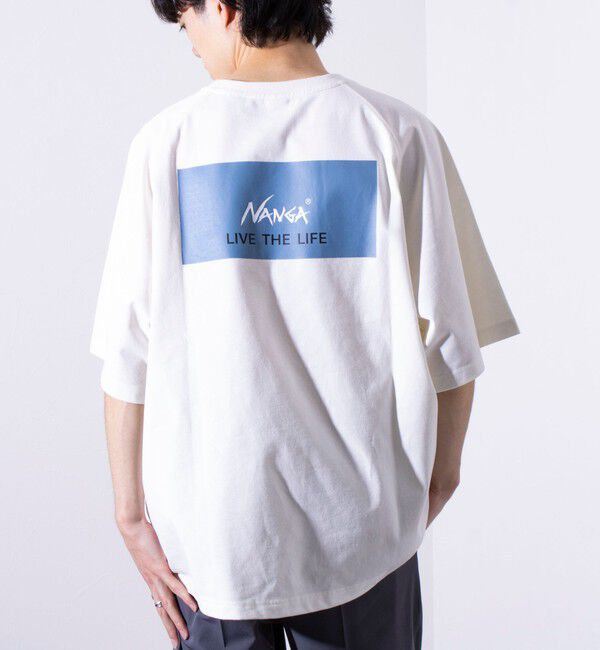 GLOSTER「【NANGA&times;GLOSTER】別注 ボックスロゴ バックプリント ラグランTシャツ」|Tシャツ・カットソー|