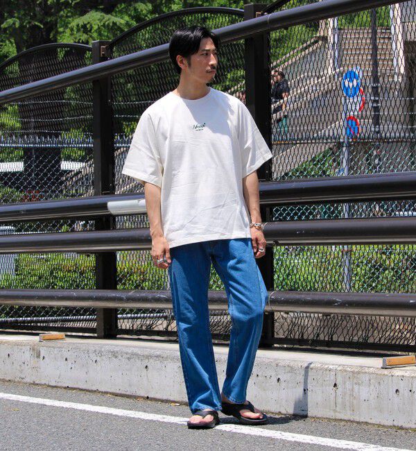 GLOSTER「【NANGA&times;GLOSTER】別注 ボックスロゴ バックプリント ラグランTシャツ」|Tシャツ・カットソー|