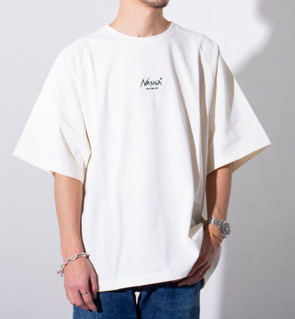 GLOSTER「【NANGA&times;GLOSTER】別注 ボックスロゴ バックプリント ラグランTシャツ」|Tシャツ・カットソー|