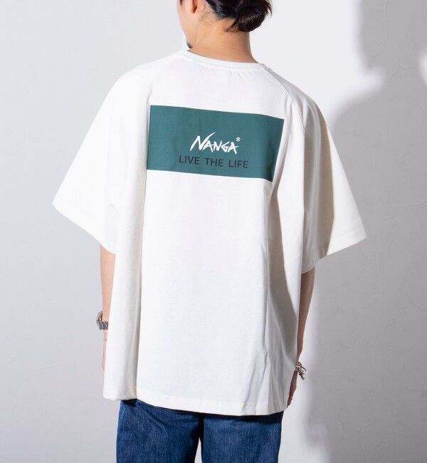GLOSTER「【NANGA&times;GLOSTER】別注 ボックスロゴ バックプリント ラグランTシャツ」|Tシャツ・カットソー|