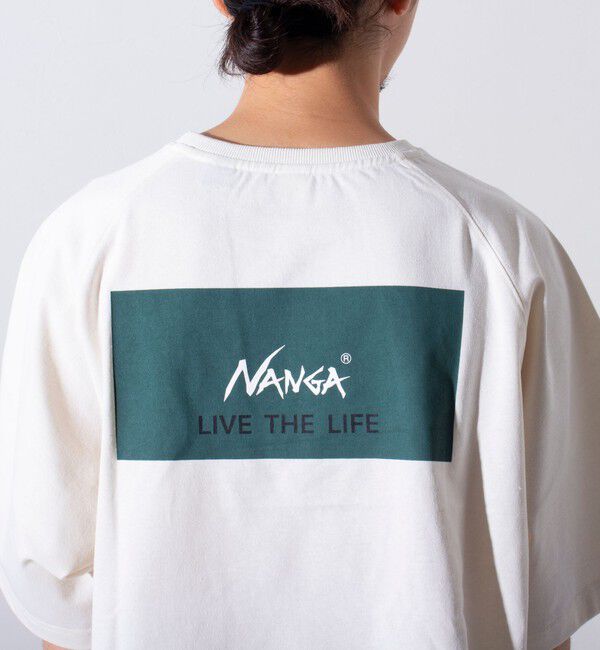 GLOSTER「【NANGA&times;GLOSTER】別注 ボックスロゴ バックプリント ラグランTシャツ」|Tシャツ・カットソー|