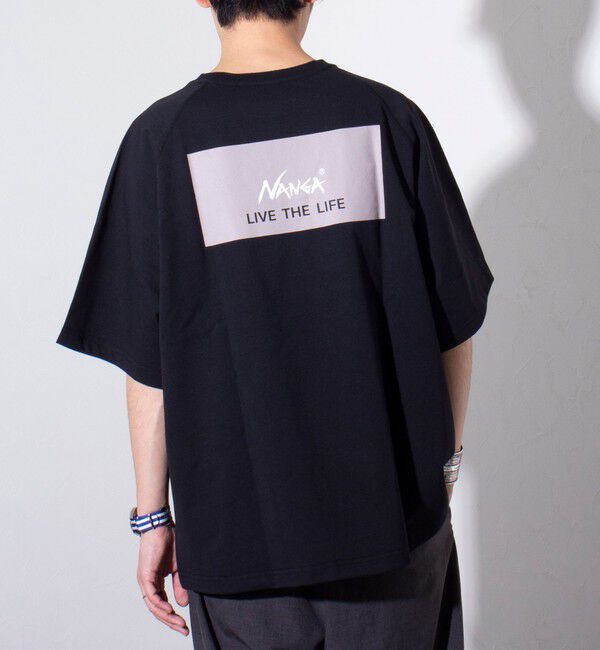 GLOSTER「【NANGA&times;GLOSTER】別注 ボックスロゴ バックプリント ラグランTシャツ」|Tシャツ・カットソー|