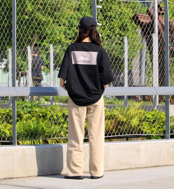 GLOSTER「【NANGA&times;GLOSTER】別注 ボックスロゴ バックプリント ラグランTシャツ」|Tシャツ・カットソー|