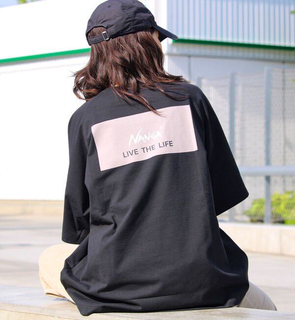 GLOSTER「【NANGA&times;GLOSTER】別注 ボックスロゴ バックプリント ラグランTシャツ」|Tシャツ・カットソー|