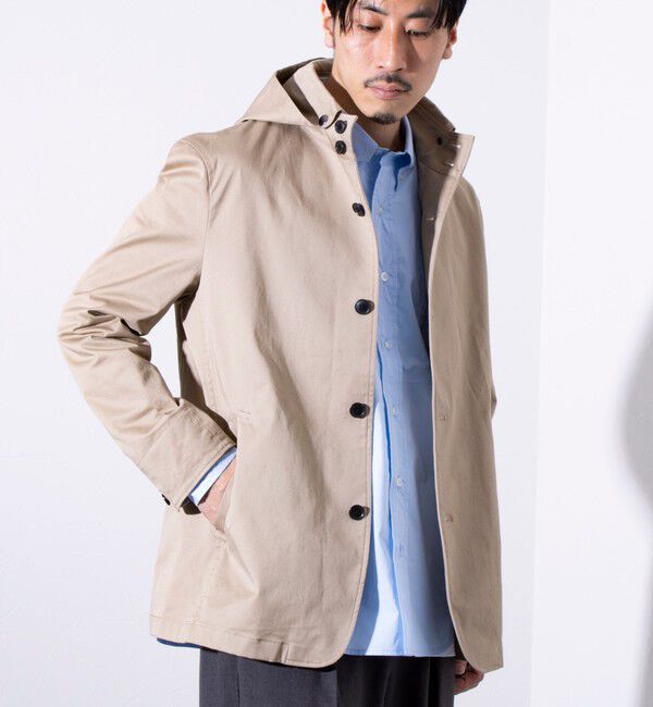 GLOSTER「【GLOSTER/グロスター】スタンドフードブルゾン 春アウター 春ブルゾン」|ブルゾン・スタジャン|ベージュ