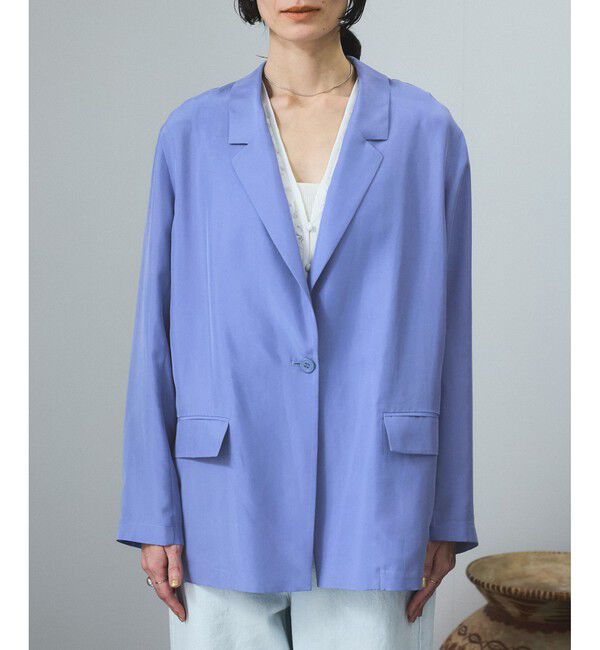 SALON adam et rope'「[25SS]GENTLE SILK ジャケット【セットアップ対応・洗える】」|テーラードジャケット|