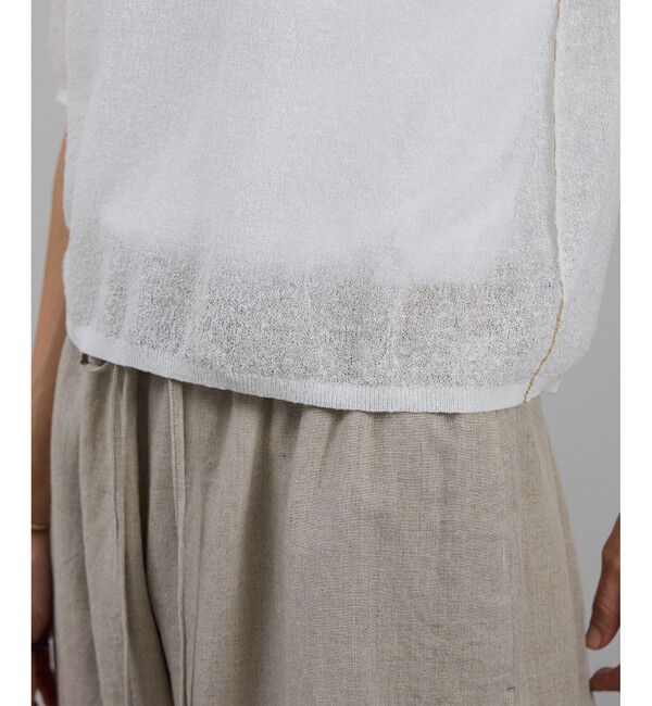 SALON adam et rope'「シアークレープクロップドポロシャツ」|ポロシャツ|