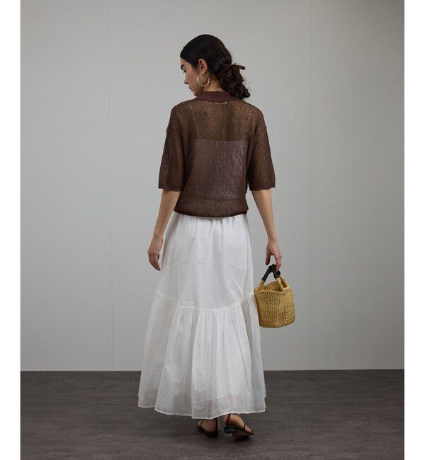 SALON adam et rope'「シアークレープクロップドポロシャツ」|ポロシャツ|