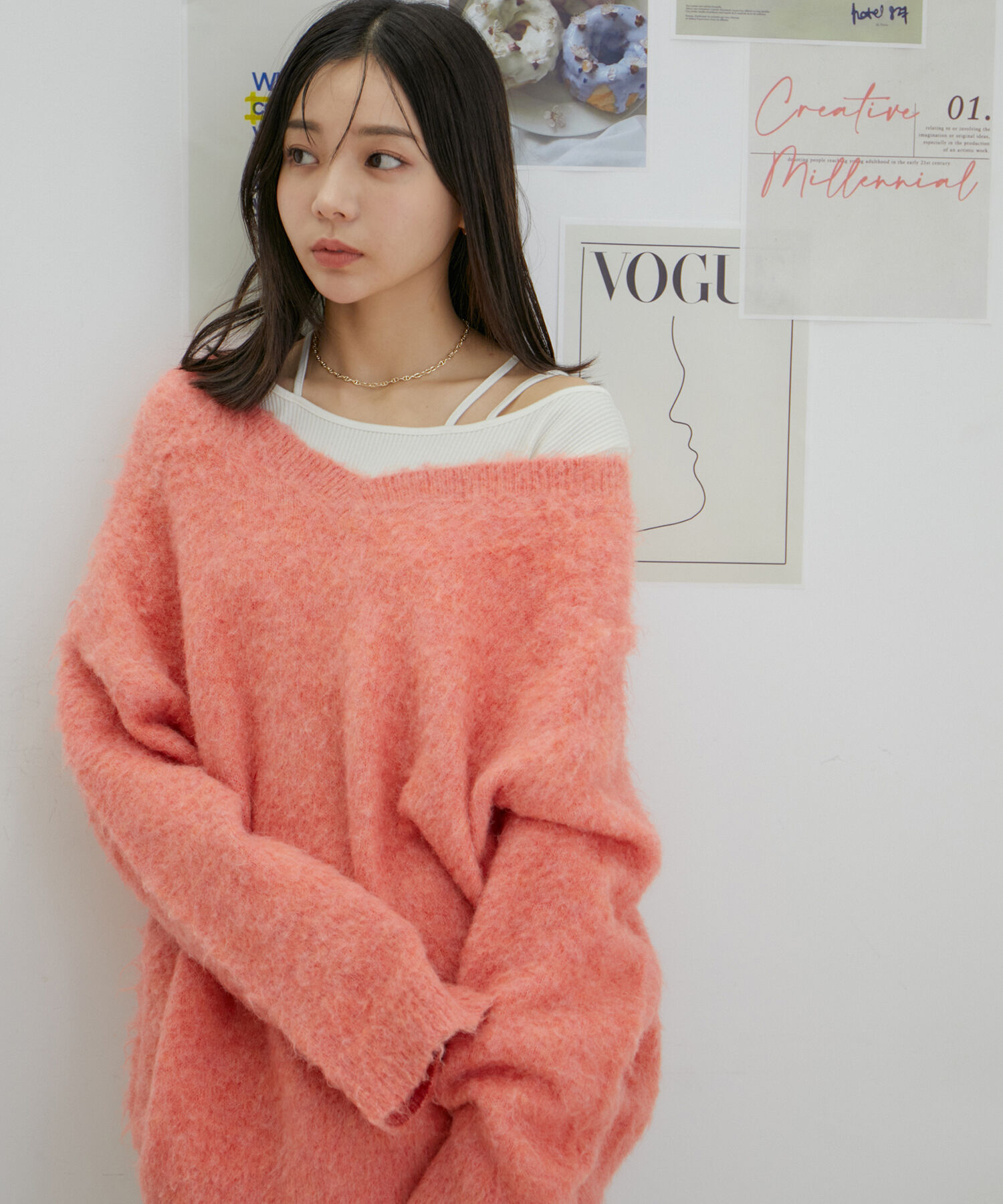 VIS「【2WAY】アシメストラップカットソー」|Tシャツ・カットソー|