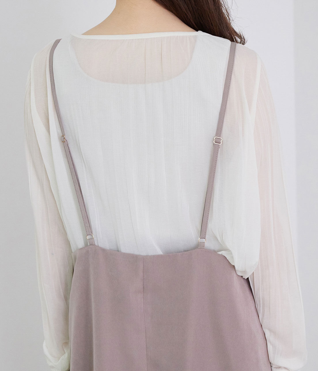 Rope&rsquo;Picnic「【WEB限定カラー:ピンク】微起毛エプロンキャミワンピース」|ワンピース|