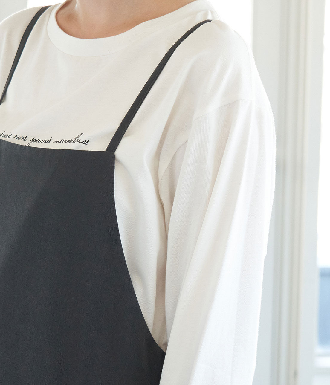 Rope&rsquo;Picnic「【WEB限定カラー:ピンク】微起毛エプロンキャミワンピース」|ワンピース|