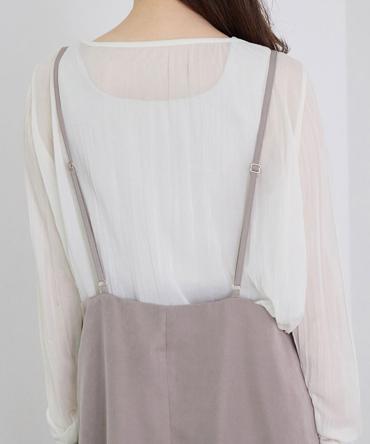 Rope&rsquo;Picnic「【WEB限定カラー:ピンク】微起毛エプロンキャミワンピース」|ワンピース|