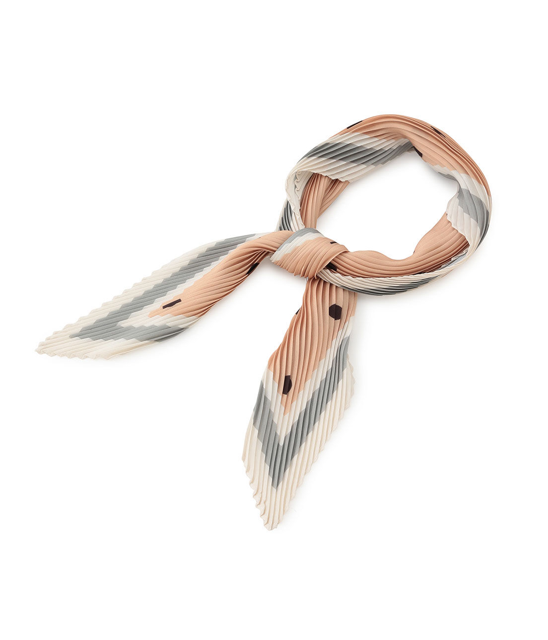 ROPE PICNIC PASSAGE「ドットプリーツスカーフ」|バンダナ・スカーフ|