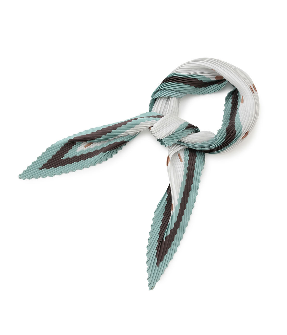 ROPE PICNIC PASSAGE「ドットプリーツスカーフ」|バンダナ・スカーフ|