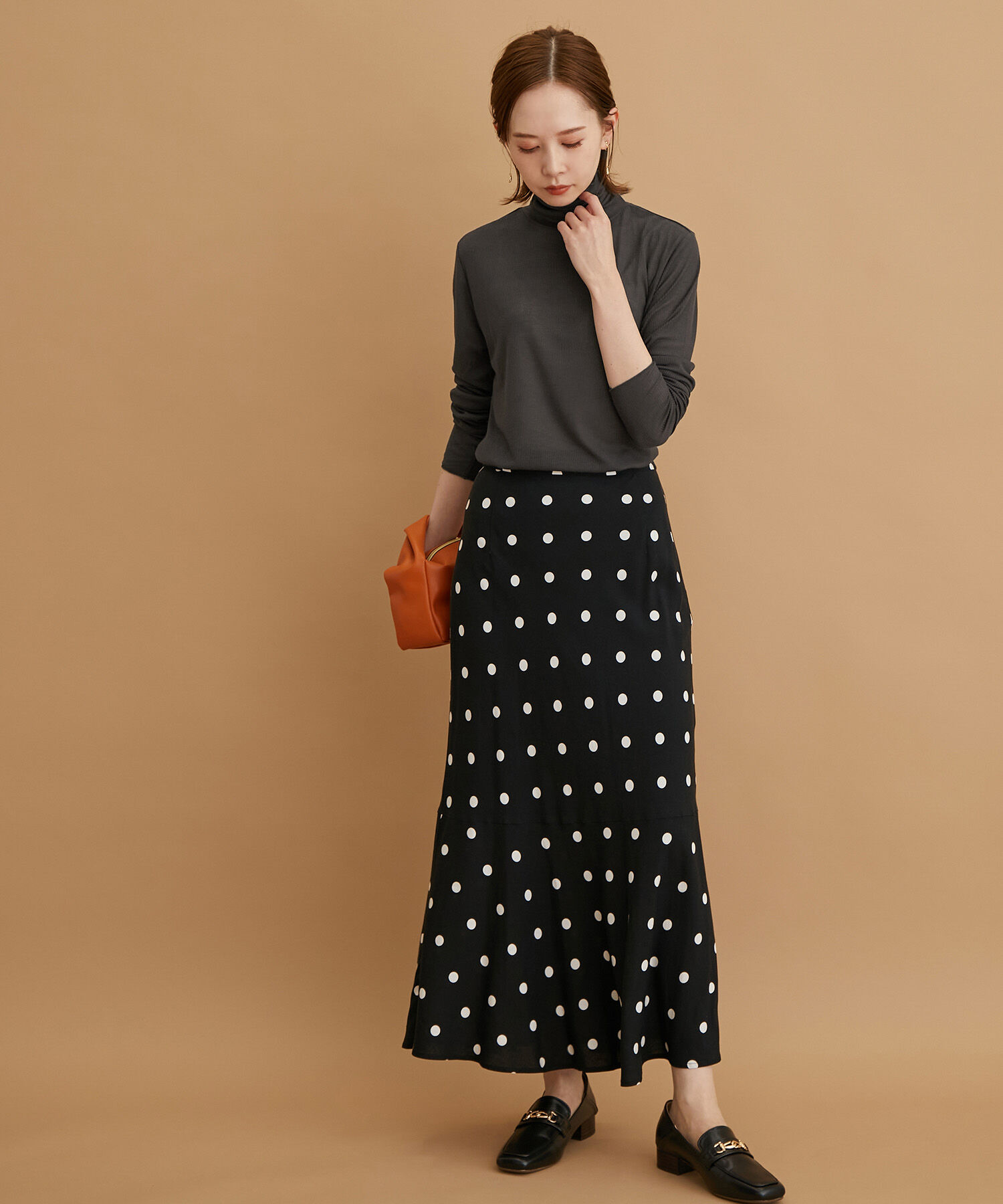 Rope&rsquo;Picnic「【WEB限定カラー:チャコール,オレンジ】シアーカットタートル」|Tシャツ・カットソー|