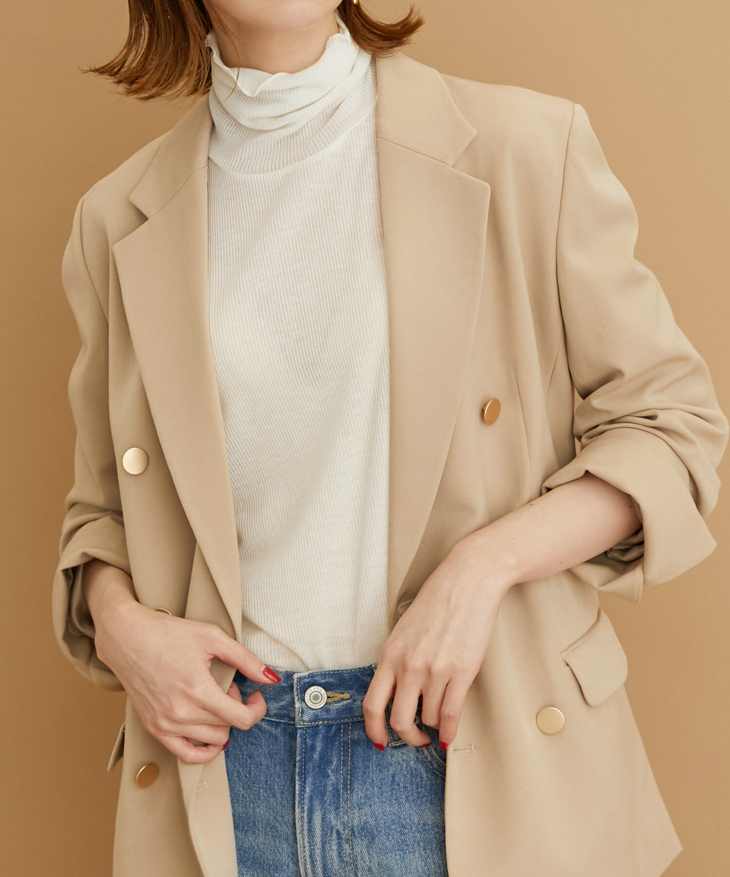 Rope&rsquo;Picnic「【WEB限定カラー:チャコール,オレンジ】シアーカットタートル」|Tシャツ・カットソー|キナリ(16)