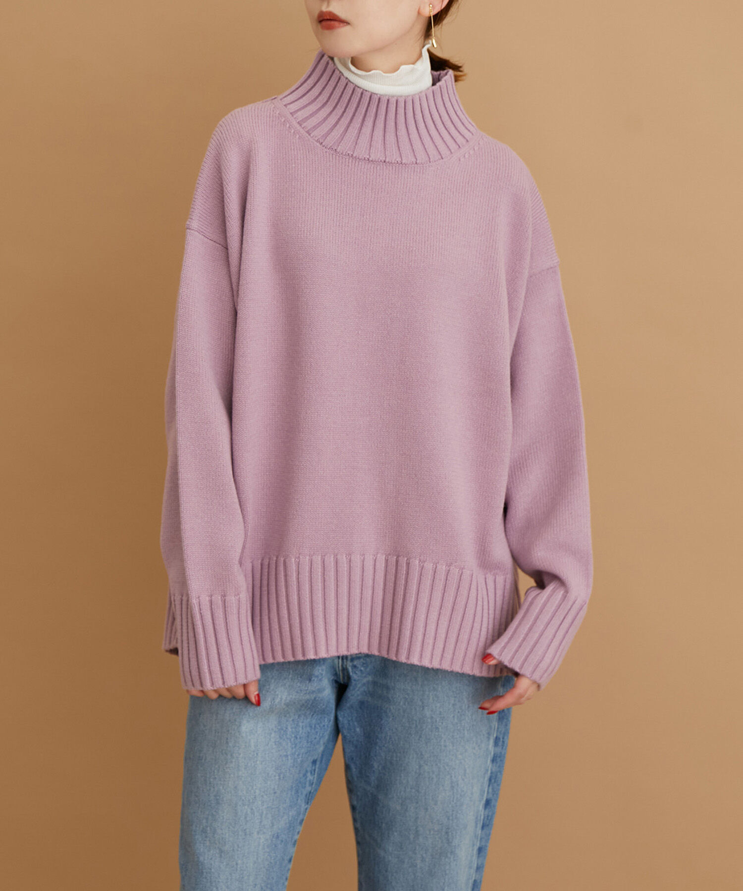 Rope&rsquo;Picnic「【WEB限定カラー:チャコール,オレンジ】シアーカットタートル」|Tシャツ・カットソー|