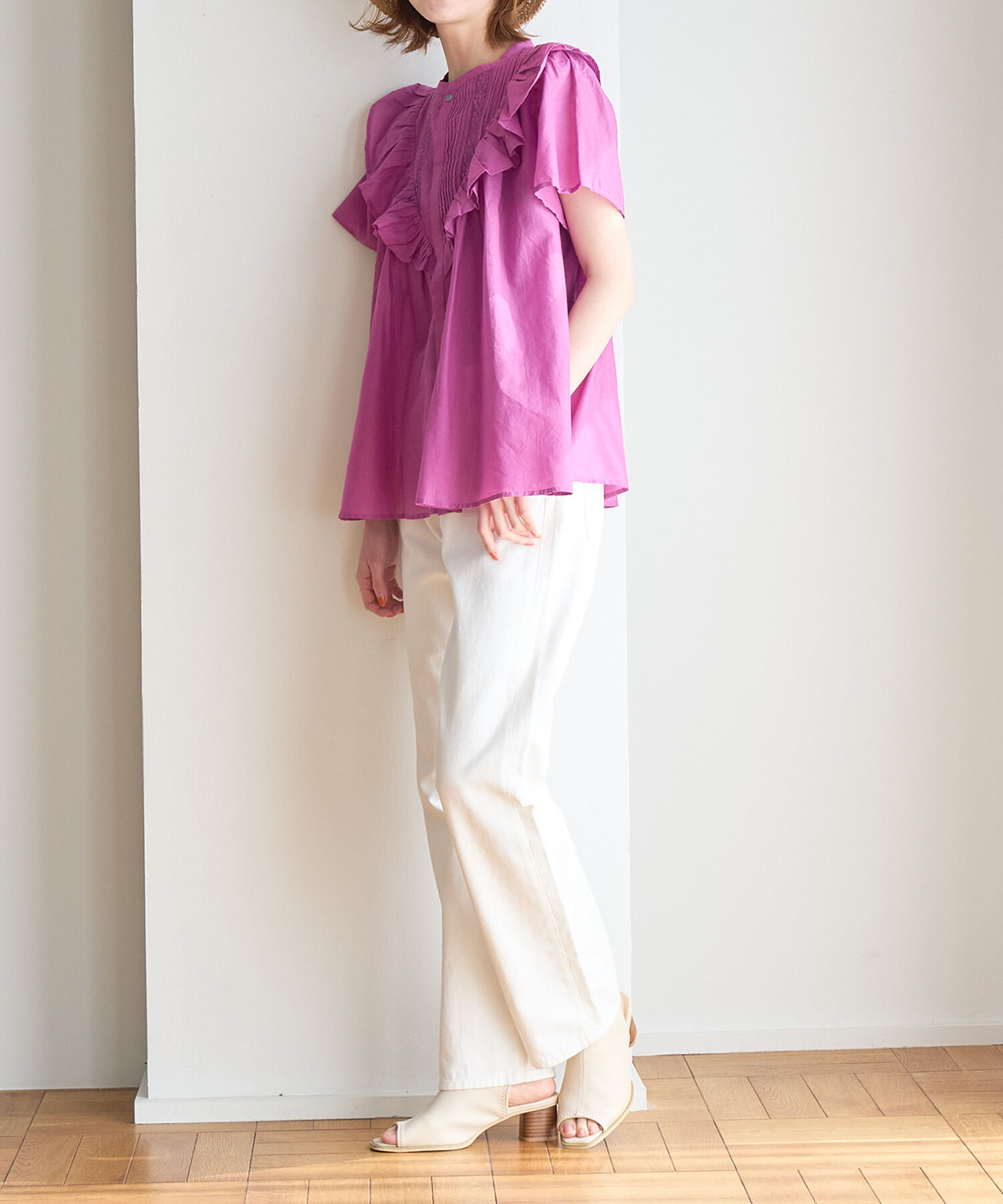 ROPE PICNIC PASSAGE「オープントゥソフトストレッチバックスリングミュール」|サンダル|