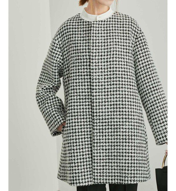 Rope&rsquo;Picnic「【WEB限定カラー:チェック】ハウンドトゥースツイードミディ丈Aラインコート」|その他|