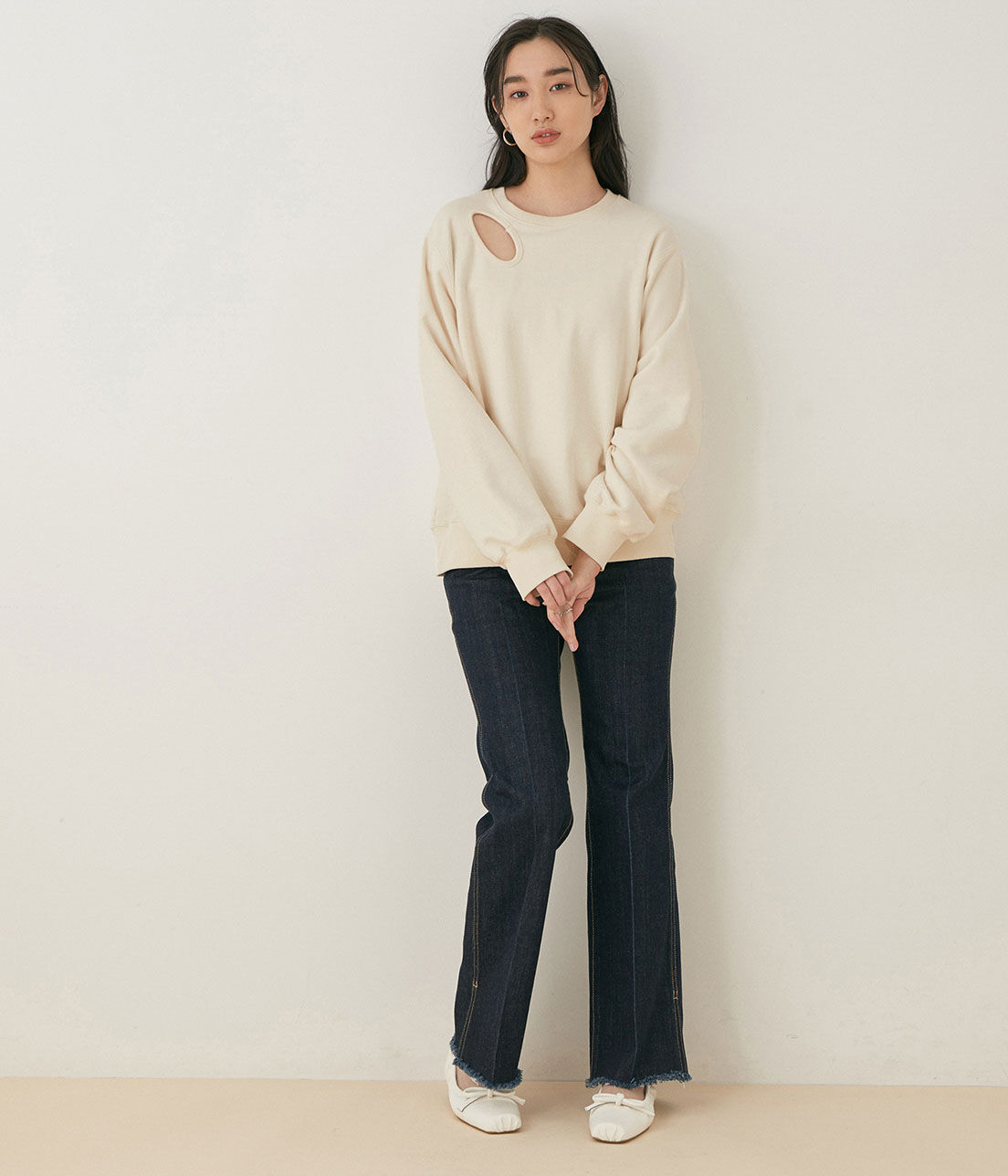 ADAM ET ROPE'「【Near by me】別注Simple point sweatshirt」|スウェット・ジャージ|