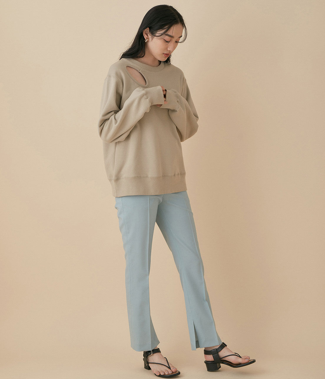 ADAM ET ROPE'「【Near by me】別注Simple point sweatshirt」|スウェット・ジャージ|