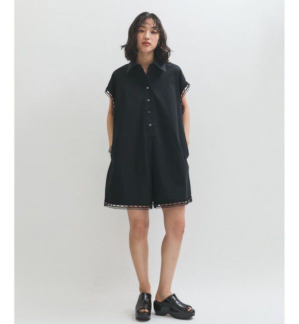 ADAM ET ROPE'「レースシャツロンパース」|オールインワン|