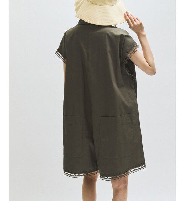 ADAM ET ROPE'「レースシャツロンパース」|オールインワン|