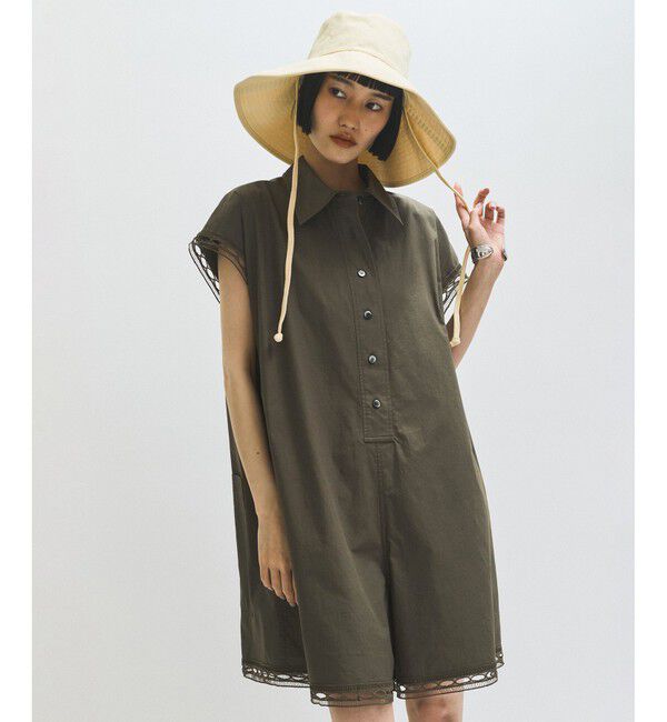 ADAM ET ROPE'「レースシャツロンパース」|オールインワン|