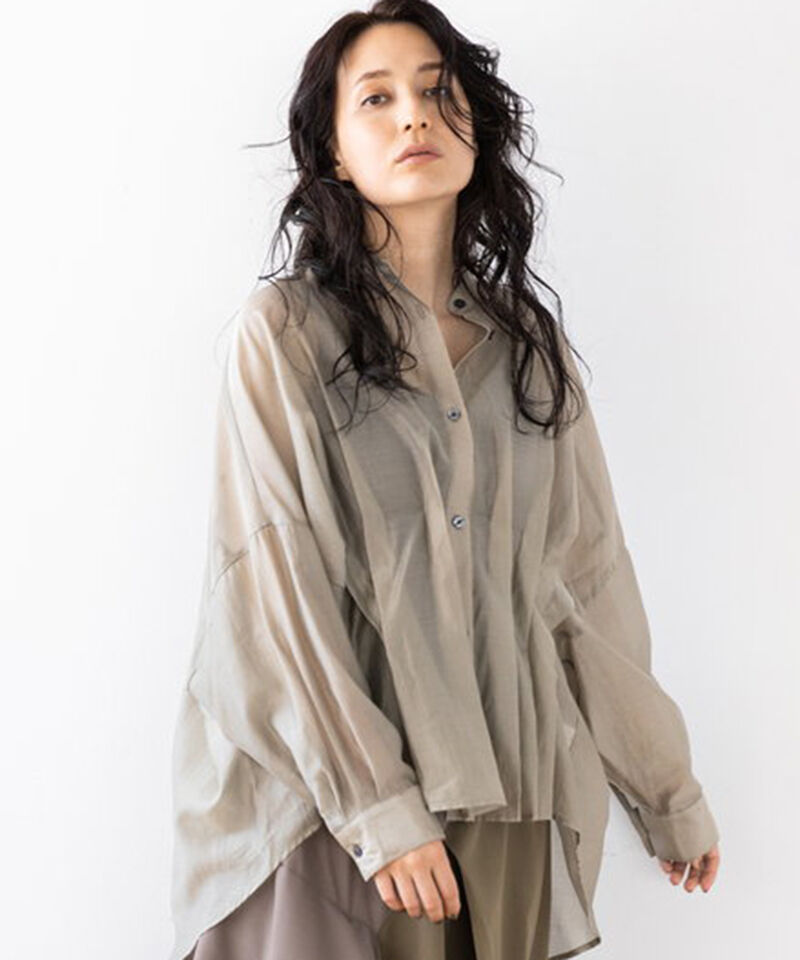  「イレギュラーヘムタックシアーシャツ」|シャツ・ブラウス|BEIGE