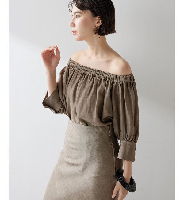  「ツイル顔料染めブラウス」|シャツ・ブラウス|