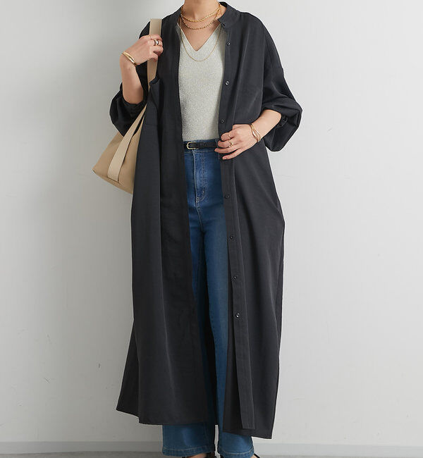  「ビンテージサテンシャツワンピース」|その他|