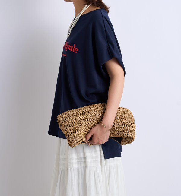  「《綿100％・洗練された雰囲気》シルケットボックス発砲プリントTシャツ」|Tシャツ・カットソー|