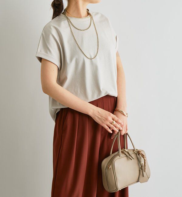  「《吸水速乾・UVカット・夏に快適》汗染み防止ターンバックT」|Tシャツ・カットソー|