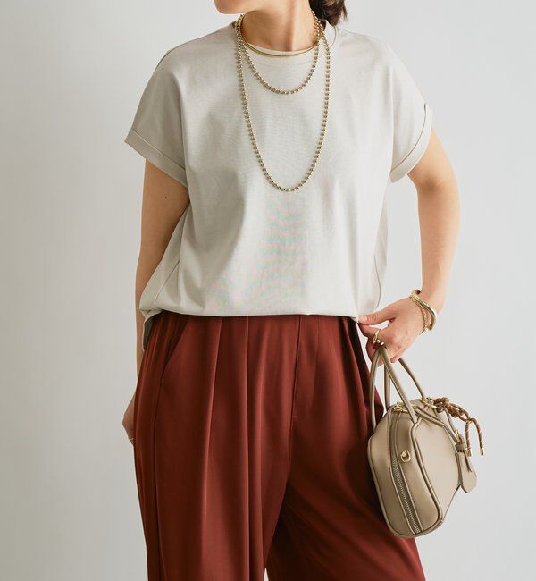  「《吸水速乾・UVカット・夏に快適》汗染み防止ターンバックT」|Tシャツ・カットソー|