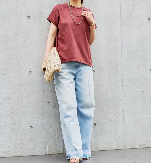  「《吸水速乾・UVカット・夏に快適》汗染み防止ターンバックT」|Tシャツ・カットソー|