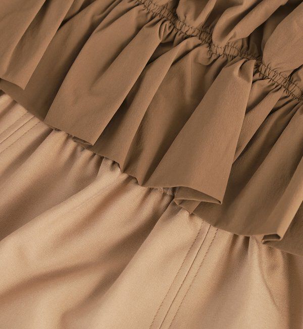  「《低身長サイズあり・大人の華やかさ◎》スクエア異素材シャーリングワンピ」|その他|