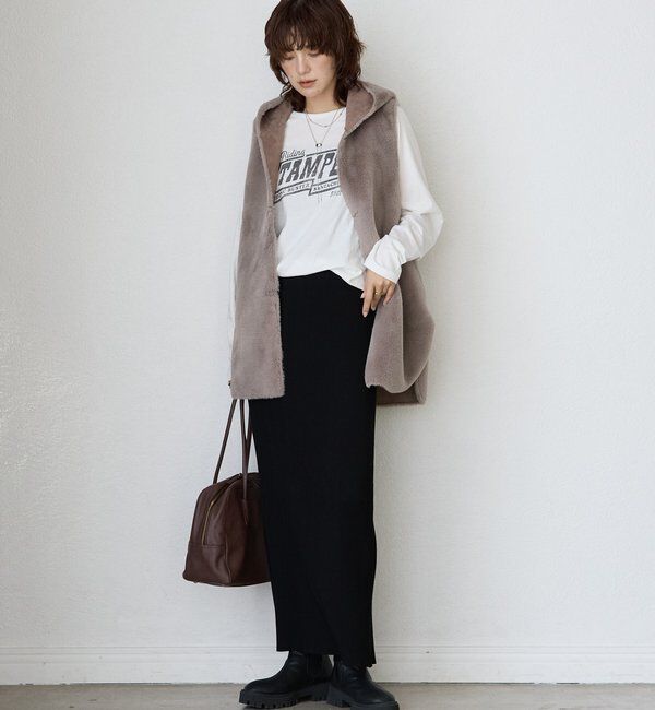  「予約【新色追加/マイナス3kg/レビュー高評価☆】リブタイトスカート」|スカート|