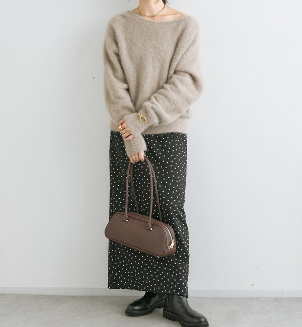  「【ストレッチ◎】ドットIラインタイトスカート」|スカート|