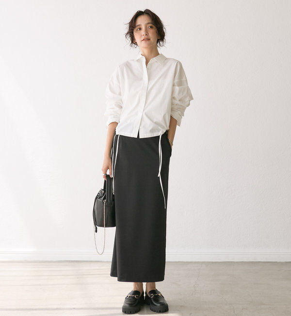  「【ストレッチ◎】ドットIラインタイトスカート」|スカート|