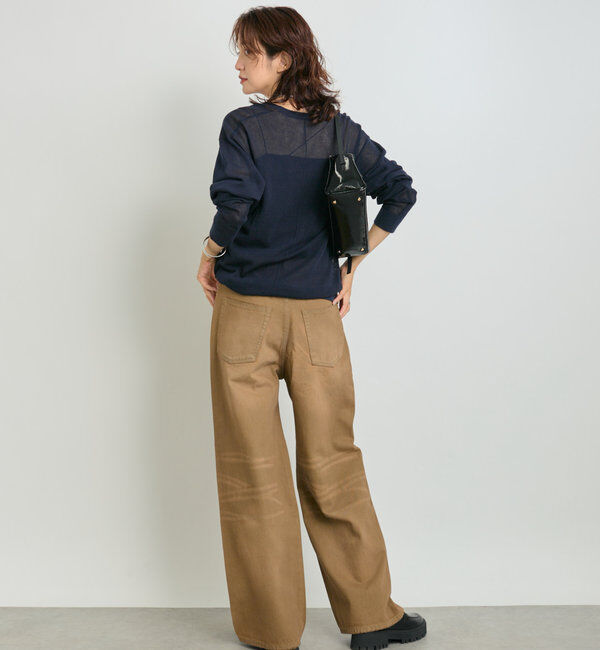  「【MONN.:.(モン)】ハイライズダメージDENIM」|デニム|