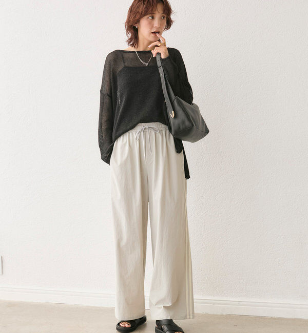  「【撥水/ウォッシャブル】イージートラックパンツ」|チノ|