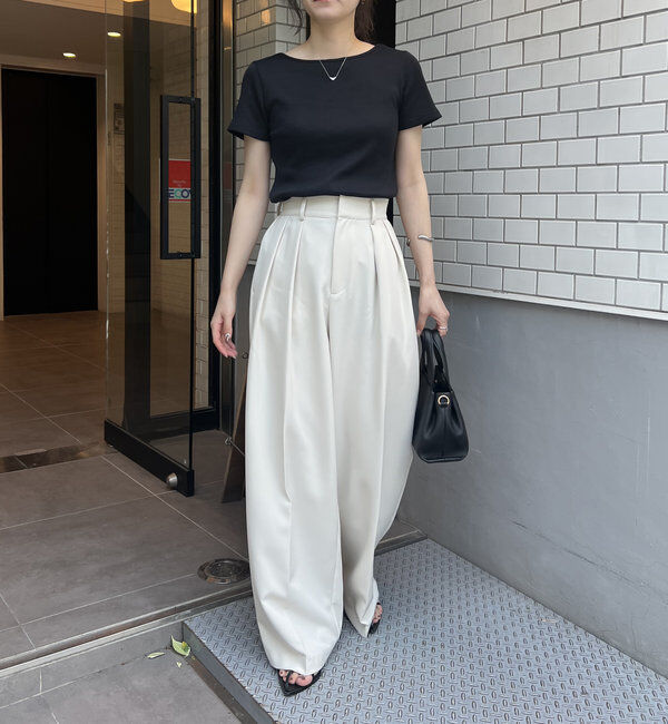  「【累計2万本突破！】【低身長・高身長サイズあり】2タックワイドパンツ」|チノ|